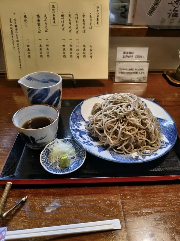 松本の蕎麦店 吉邦で食べたもりそば