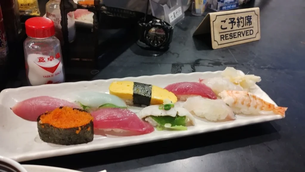 宮古島の海鮮酒家中山で食べた寿司